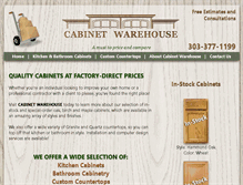 Tablet Screenshot of cabinetwarehouse.biz